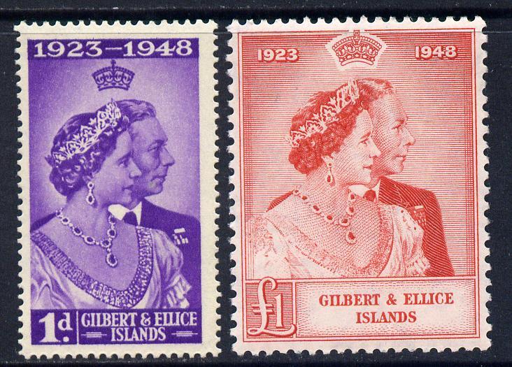 Gilbert & Ellice Islands 1949 KG6 Royal Silver Weddin...