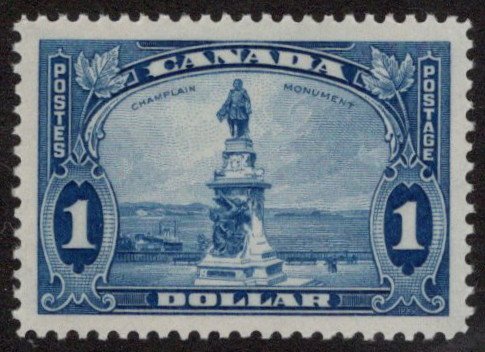 CAN SC #227 MNH 1935 $1 Champlain Monument, Quebec Premium Stamp CV $82.50