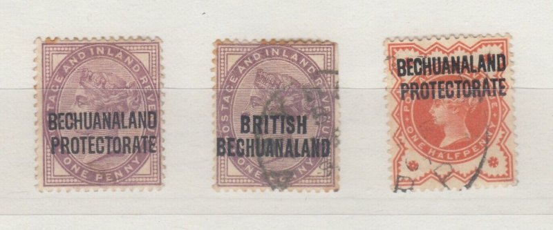 British Bechuanaland QV Set Of 3 MH/VFU J8956
