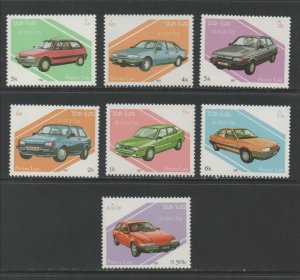 Thematic Stamps Transports - LAOS  1987 CARS 7v 996/02 mint