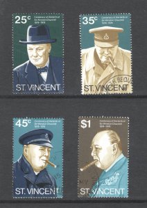 St. Vincent, Scott #389-392   VF, Used, Churchill..Prime Minister ..... 6050190