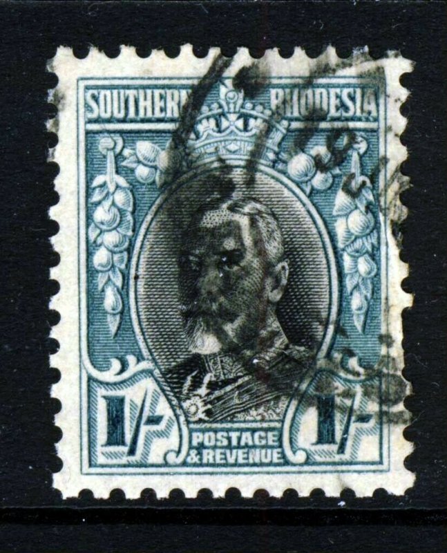 SOUTHERN RHODESIA King George V 1935 1 Shilling VARIETY Perf.11½ SG 23a VFU