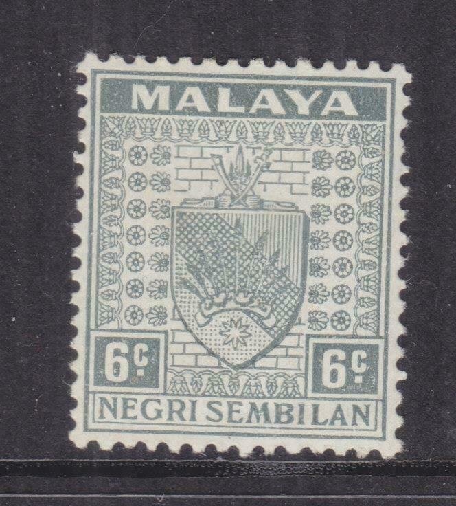 NEGRI SEMBILAN, 1941 Arms, 6c. Grey, lhm., trace of spots.