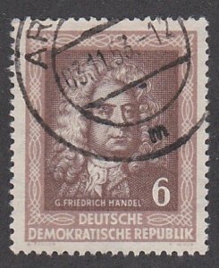 Germany DDR # 100, G. F. Handel - Composer, Used, 1/3 Cat.