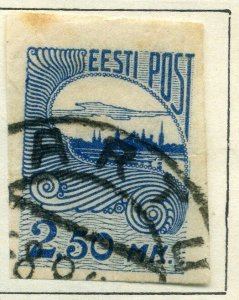 ESTONIA;  1920 early issue Imperf fine used  value 2.50M.