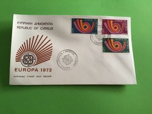 Cyprus First Day Cover Europa 1973 Stamp Cover R43167