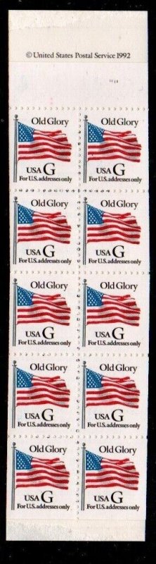 ALLY'S STAMPS US Scott #2881a (32c) Old Glory - Black G BP [10] MNH [BP-56d] 