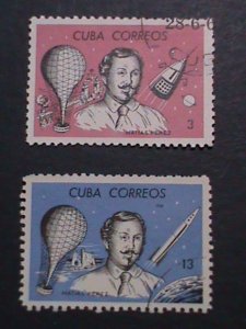 ​CUBA- VERY OLD CUBA FAMOUS PERSON STAMPS USED- VF WE SHIP TO WORLD WIDE.