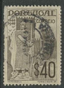 Portugal - Scott 594 - Pictorial Definitive - 1940 - FU- Single 1.75e Stamp