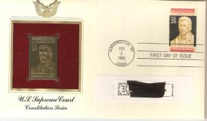 US 2415 FDC Bi Centennial. Supreme Court & Gold Replica