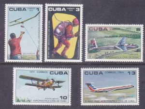 Cuba 1925-29 MNH 1974 Civil Aeronautic Institute 10th Anniversary Set of 5