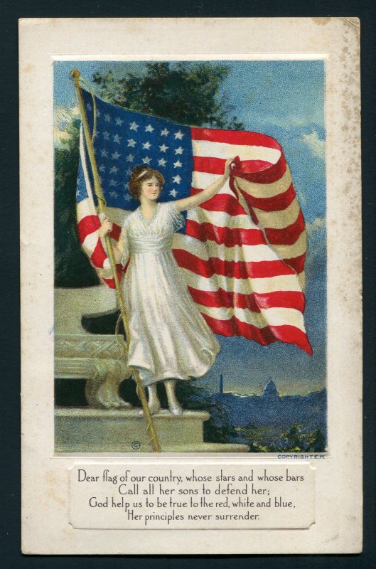 WW1 USA Patriotic postcard – Indianapolis 1918 WW1 USA Patriotic postcard – Indianapolis 1918