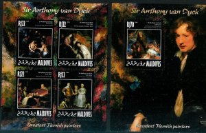 Maldive Islands - Paintings - VAN DYCK - Set + S.S. - MNH