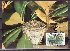 Barbados. Scott cat. 797. Bird-WWF Max. Card.. ^