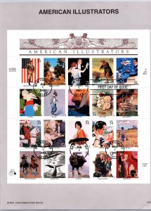 USPS SOUVENIR PAGE AMERICAN ILLUSTRATORS 2001