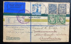 1931 Waterford Ireland Airmail Cover Redirected To Davao Philippines Island