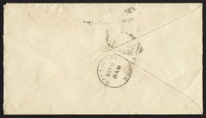 E34 U.S. Scott #E3 orange Special Delivery cover May 5, 1894. SCV = $200