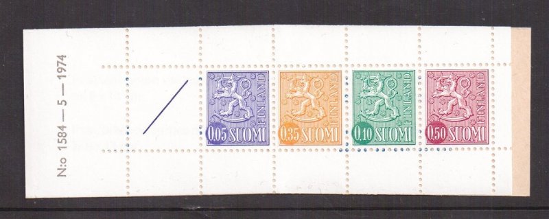 Finland   #461Ab  MNH 1974  booklet Arms