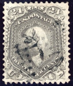 US 78 24? 1861 Issue 1862 George Washington lilac VG-F used