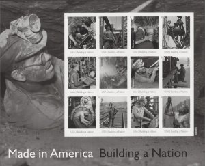 2013 US Scott #4801, Coal Miner - Made in America Sheet of 12 Forever Stamps