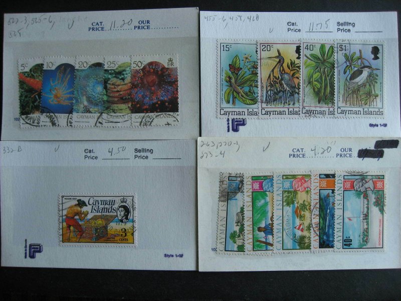 Cayman Islands mint and used collection assembled in sales cards