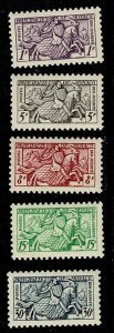 Monaco #283-87 MNH cpl knights