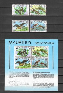 MAURITIUS 1978 SG 557/60 + MS 561 MNH Cat £71