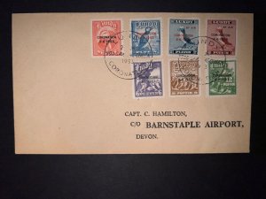 1953 Lundy Airmail Cover Coronation to Devon England