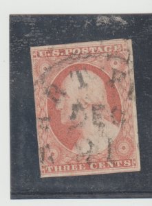 US Scott #11a Used Dec.21 with Town Cancelation CXL 3c George Washington