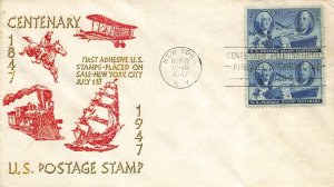 947 3c STAMP CENTENARY - Spartan cachet