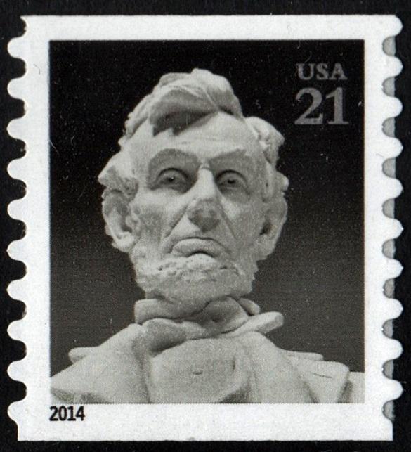 SC#4861 21¢ Abraham Lincoln Coil Single (2014) SA