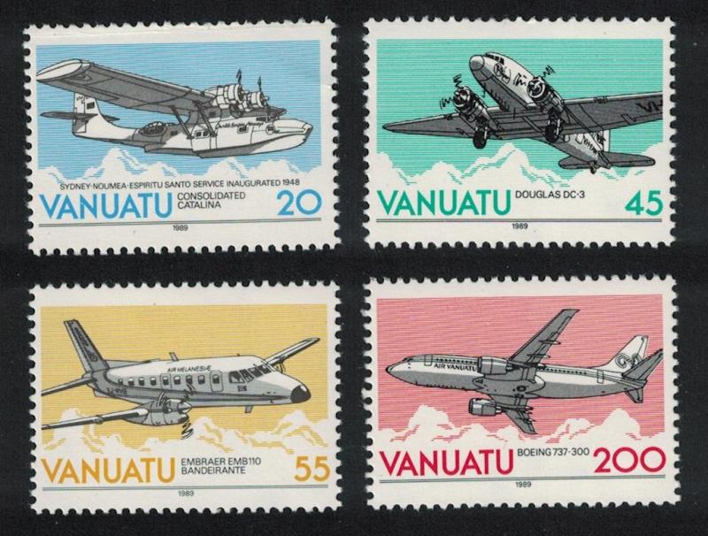 Vanuatu Aircrafts 4v D1 SG#523-526 SC#501-504