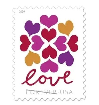 2019 LOVE  forever stamps  5 Booklets 100plp