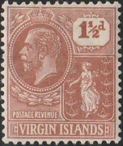 British Virgin Islands, #57  MH From 1922-28,  CV-$2.25