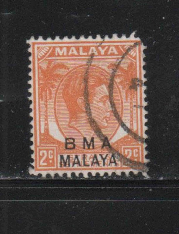 STRAITS SETTLEMENTS #257   1948 2c   KING GEORGE VI  OVERPRT   F-VF  USED  b