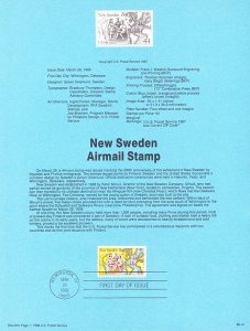 US SP827 New Sweden Souvenir Page #C117