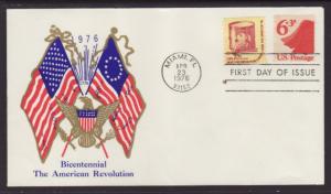 US 1615 Drum 1976 Boerger U/A FDC