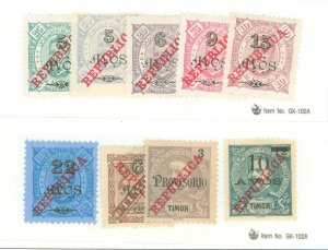 Timor #184/195 Unused Single