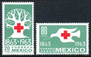 Mexico 938,C277, MNH. Intl. Red Cross Centenary. Tree of Life, Dove, 1963