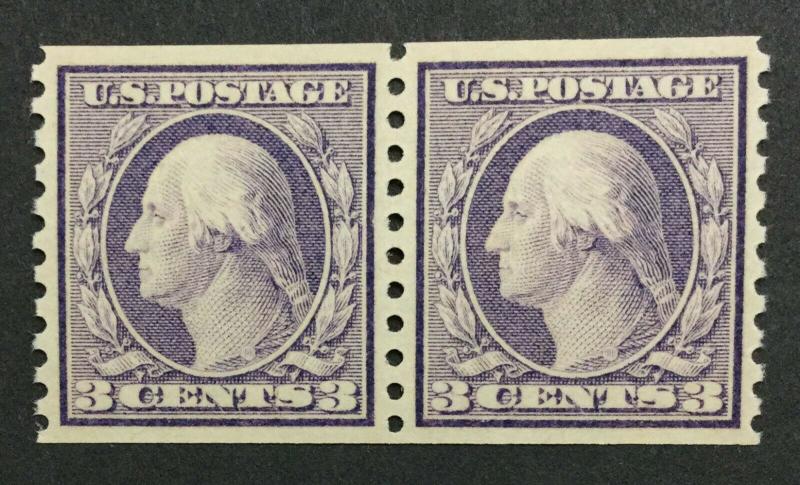 MOMEN: US #493 PAIR MINT OG NH VF/XF #26229