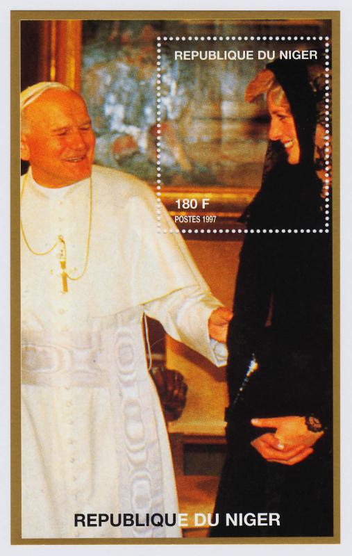 Niger 944f s/s MNH Princess Diana,Pope John Paul II