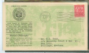 US 717 1932 2c Arbor Day / Planting Trees on an addressed (typed) FDC with a Douglas Stamp Company Cachet