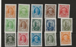 Russia 1927-8 Woirkers-peasants-Lenin set of 15 sg.508-22  MH