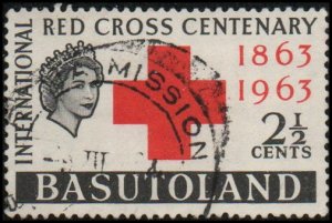 Basutoland 84 - Used - 2 1/2c Red Cross, 100 Years (1963)
