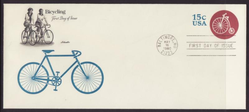 US U597 Bicycling Artmaster # 10 U/A FDC