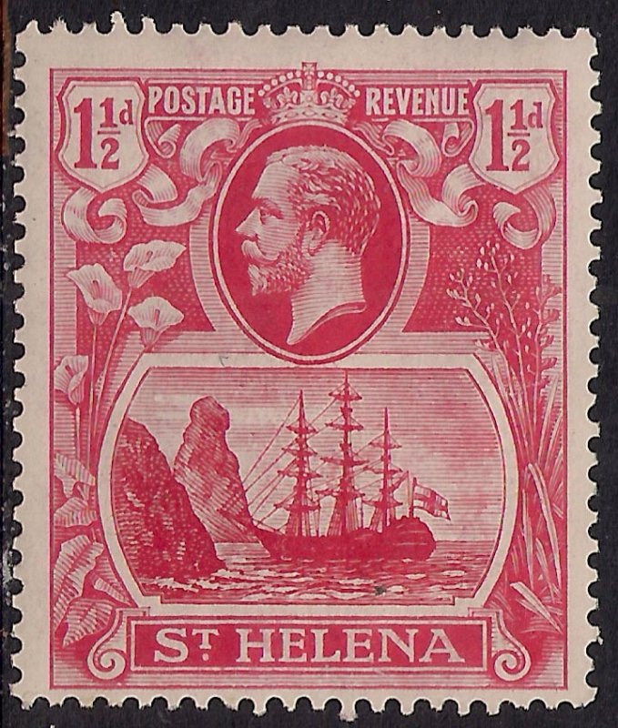 St Helena 1922 KGV 1 1/2d Rose Red MM SG 99 ( G1051 )