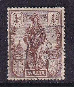 Malta   #98  used    1922   ''Malta'' 1/4p