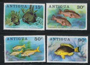 Antigua 444-47 MNH 1976 Fish (fe5810)