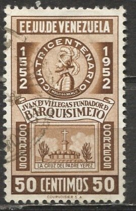 Venezuela 1952; Sc. # 639; Used Single Stamp