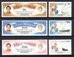 St Vincent Grenadines 209-214 Royal Wedding MNH VF